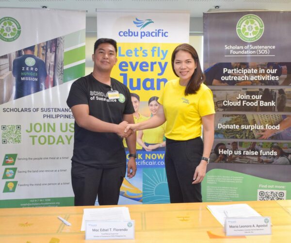 Cebu Pacific teams up with Scholars of Sustenance to decrease food wastage