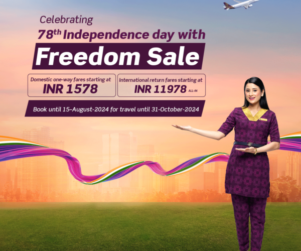 Vistara announces network-wide freedom sale starting from 9 August 2024