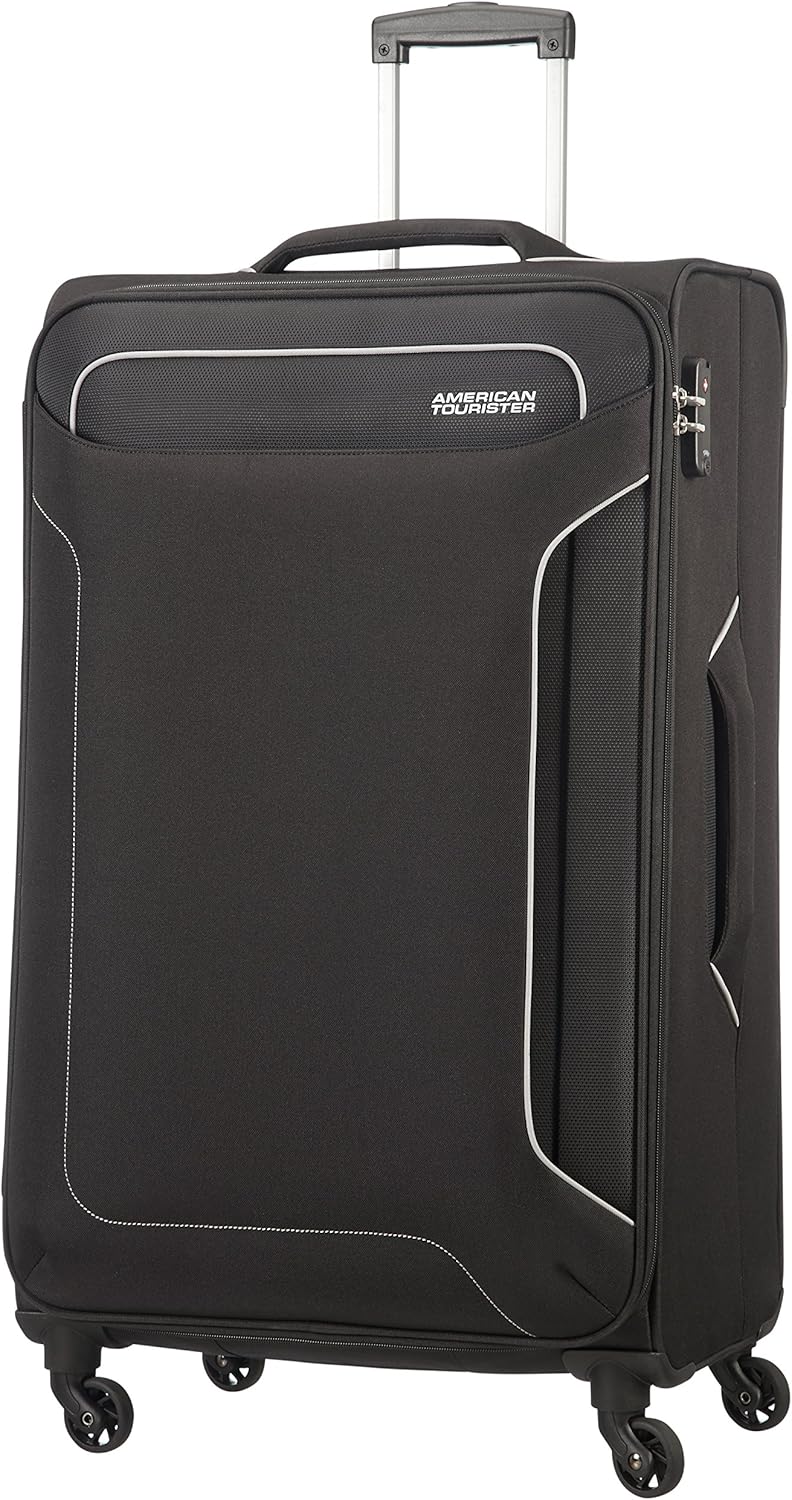 American Tourister Holiday Heat – Spinner Suitcase, 79.5 cm, 108 L, Black (Black)